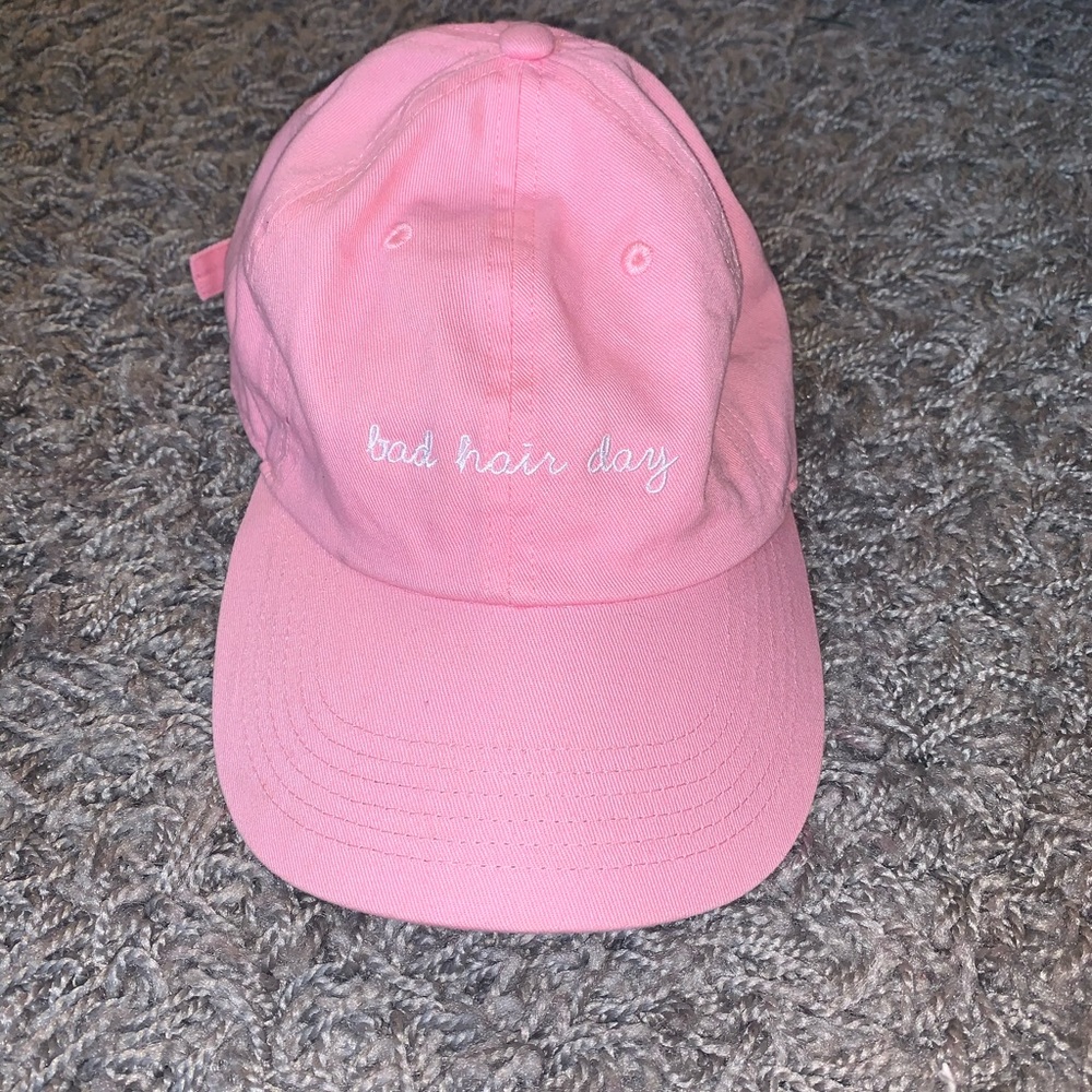 “bad hair day” pink ball cap